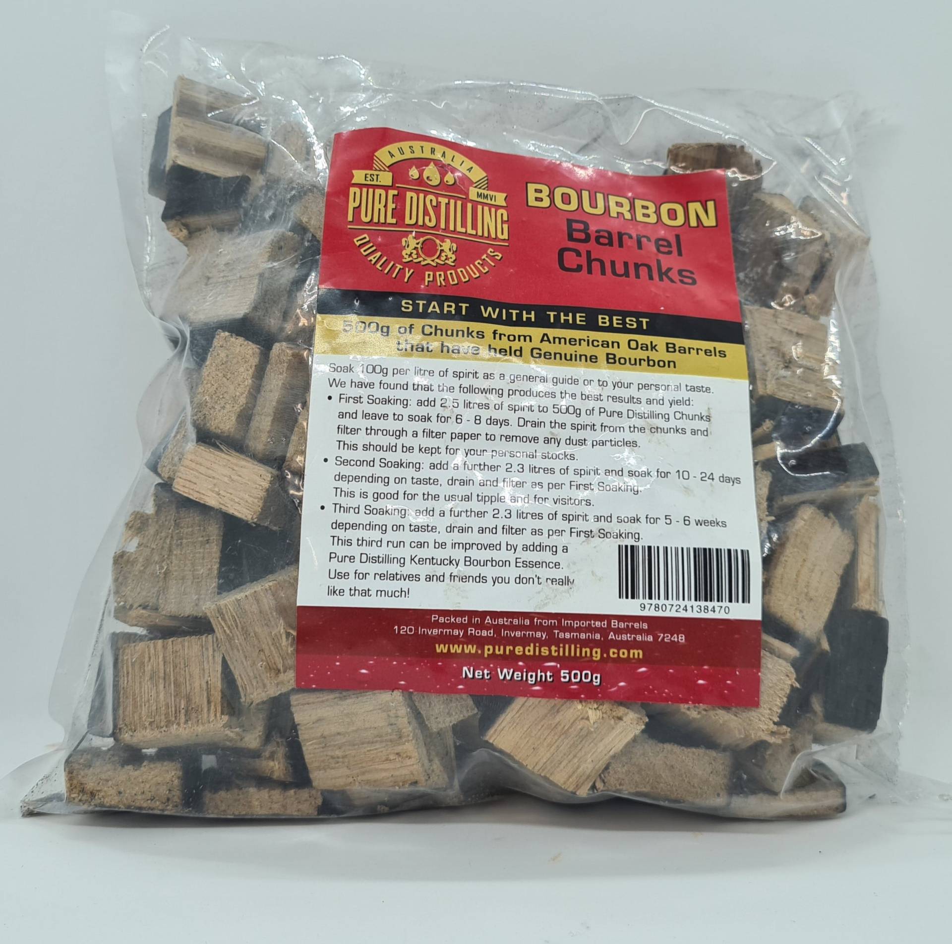 Bourbon Barrel Chunks 500g (Pure Distilling)