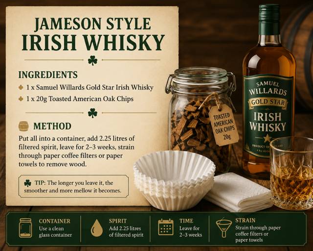 Recipe Packs - Jameson style Irish Whisky