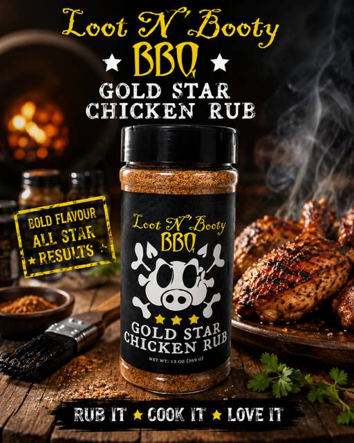 Loot N’ Booty BBQ Gold Star Chicken Rub 369g
