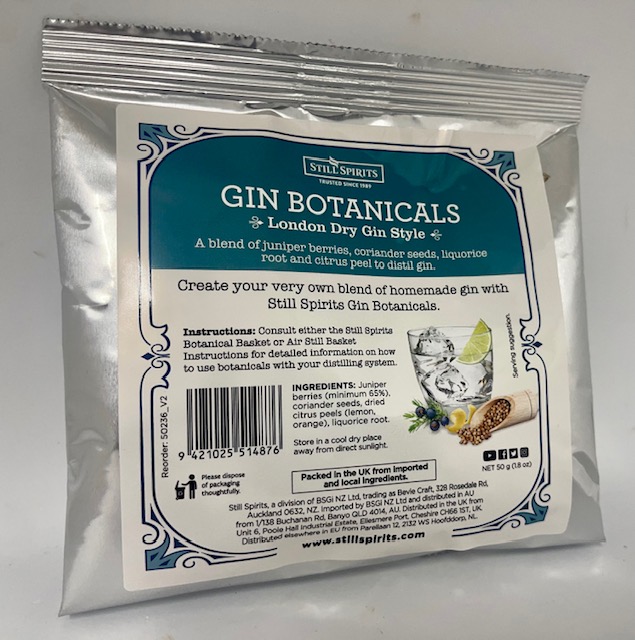 Gin Botanicals London Dry Gin Style - Still Spirits