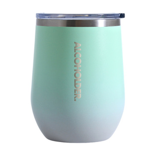 Alcoholder Stemless Vacuum Insulated Wine Tumbler - Beach Glass